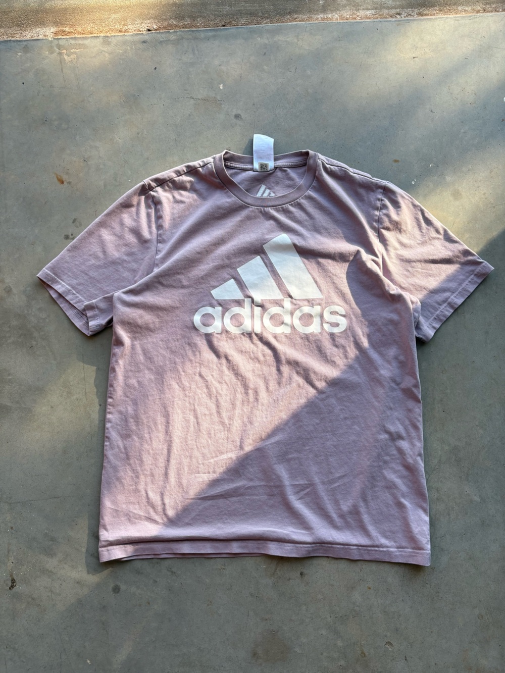 adidas Lavender Short Sleeve Tee with White Logo